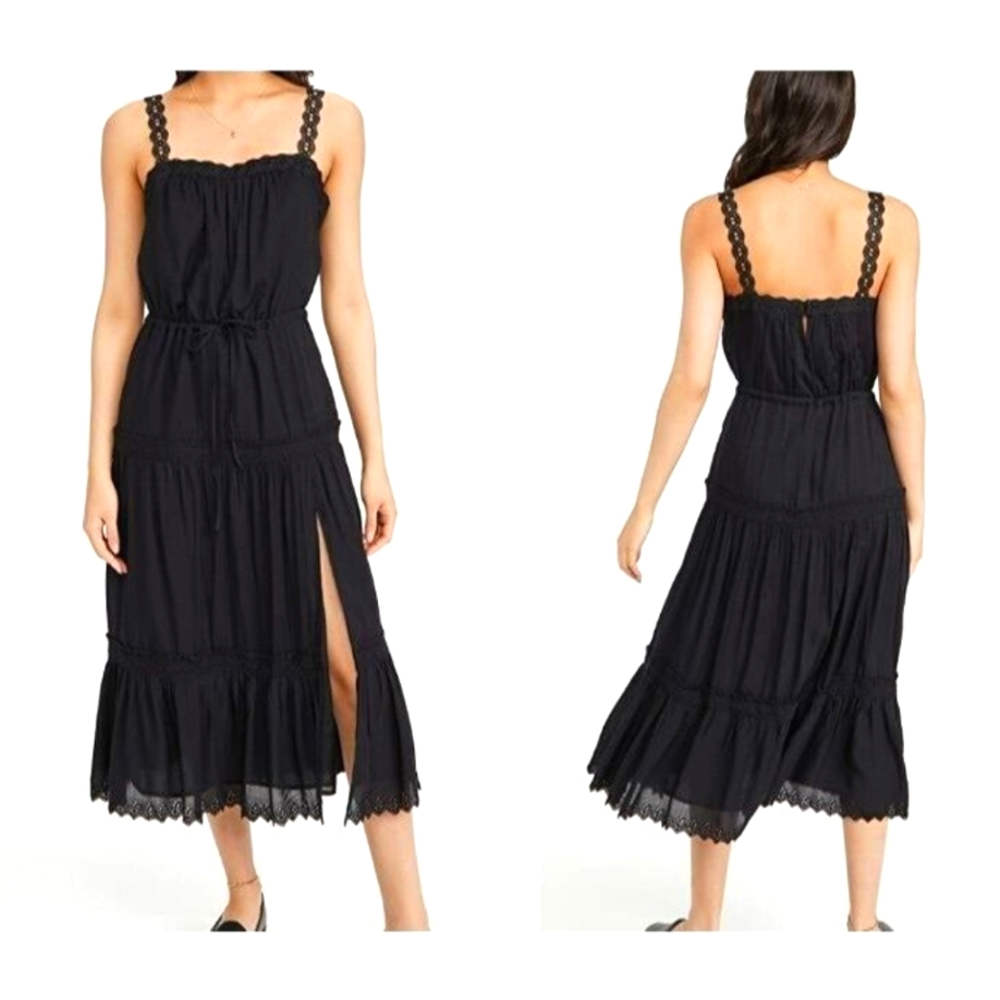 PAIGE Amity dress black size L